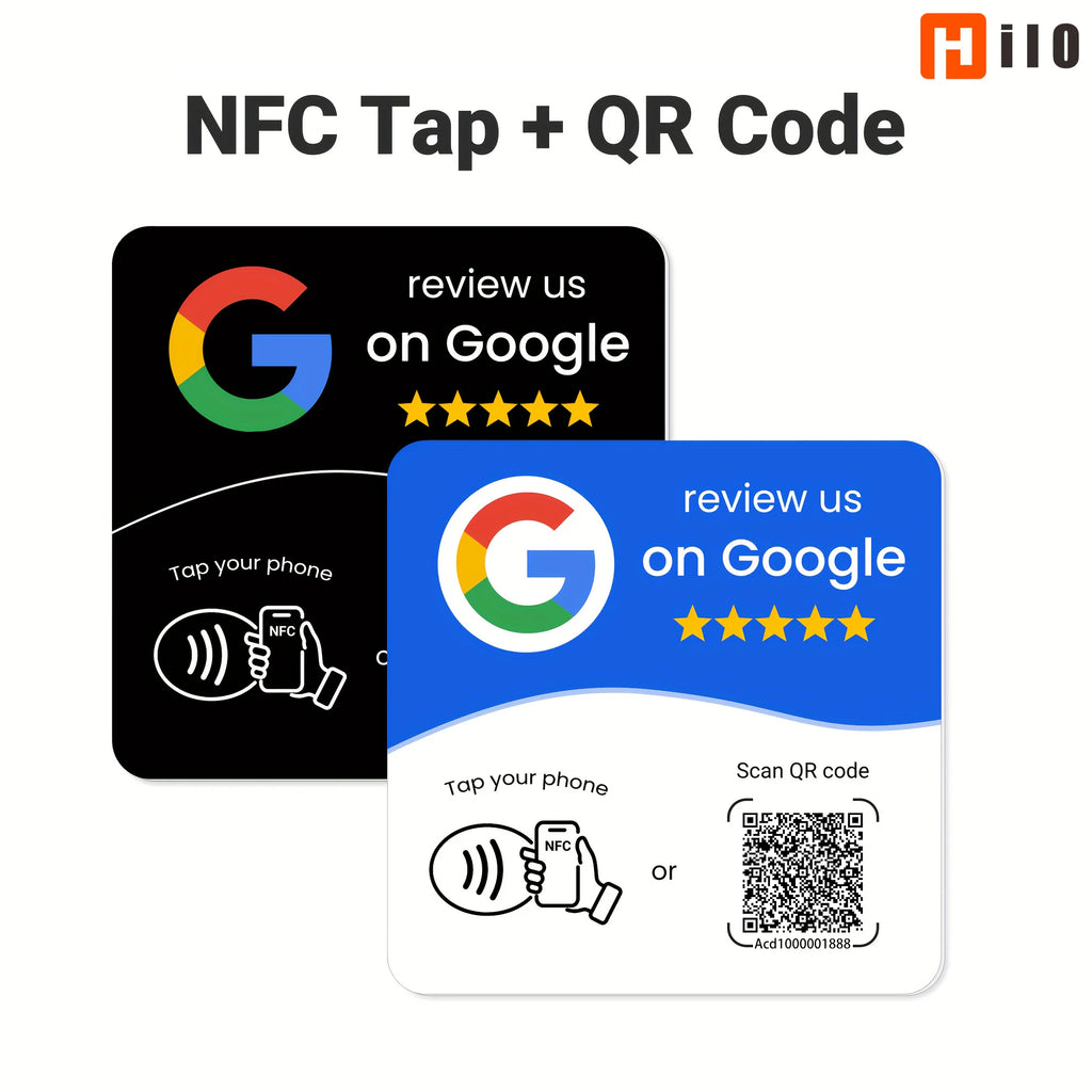 NFC + QR stickers square 1/3/5 pcs