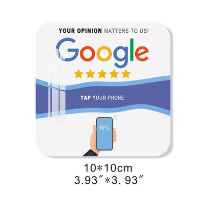 Acrylic Google Review Plate - Square, 4 Styles - GRC Stroe