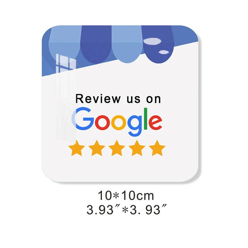 Acrylic Google Review Plate - Square, 4 Styles - GRC Stroe