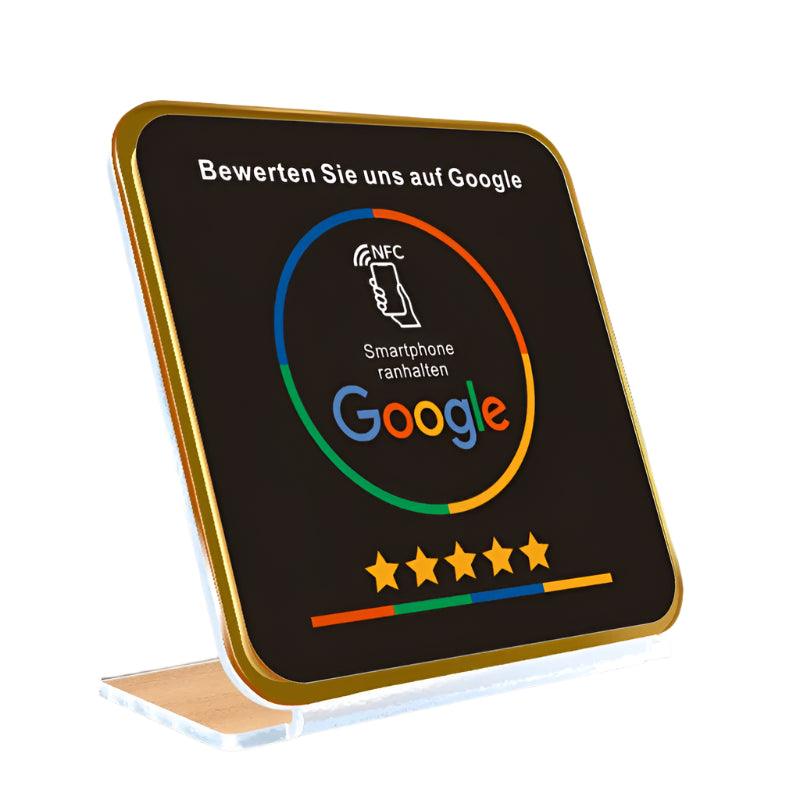 Acrylic Google Review Stand - Black & 7 Languages - GRC Stroe