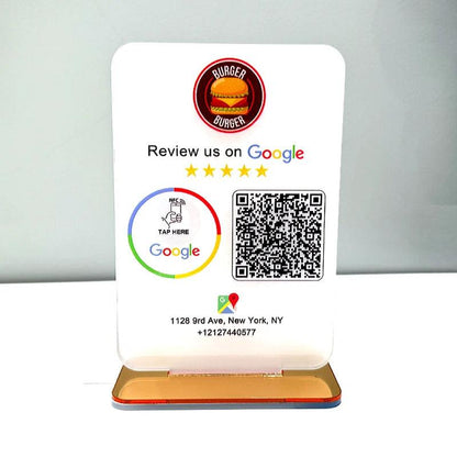 Custome Google Review Stand - Black & White & 2 Sizes - GRC Stroe