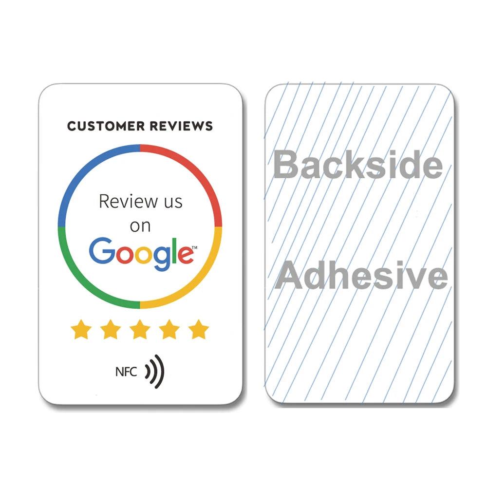 Google Review Card - Black & White, Adhesive - GRC Stroe