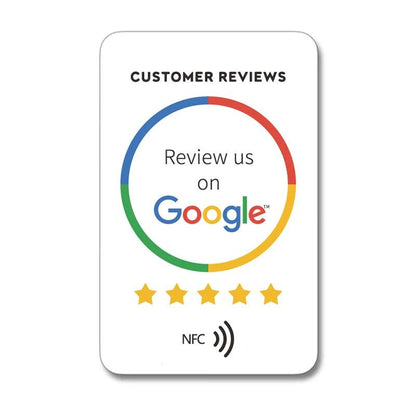 Google Review Card - Black & White, Adhesive - GRC Stroe