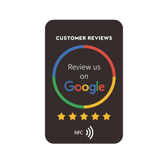 Google Review Card - Black & White, Adhesive - GRC Stroe