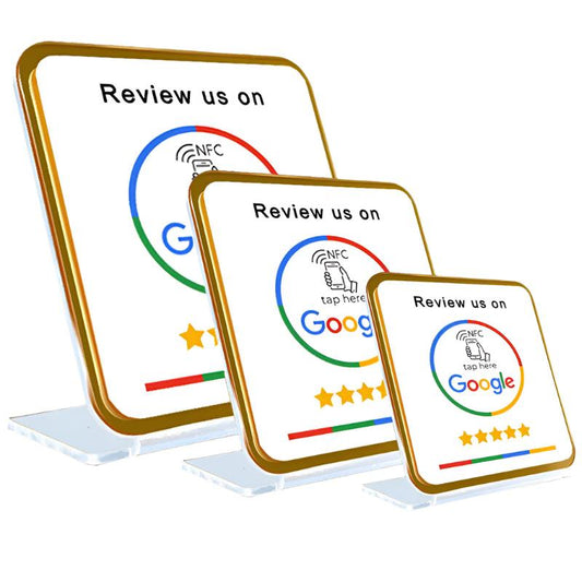 Acrylic Google Review Stand - Black & White & 3 Sizes - GRC Stroe