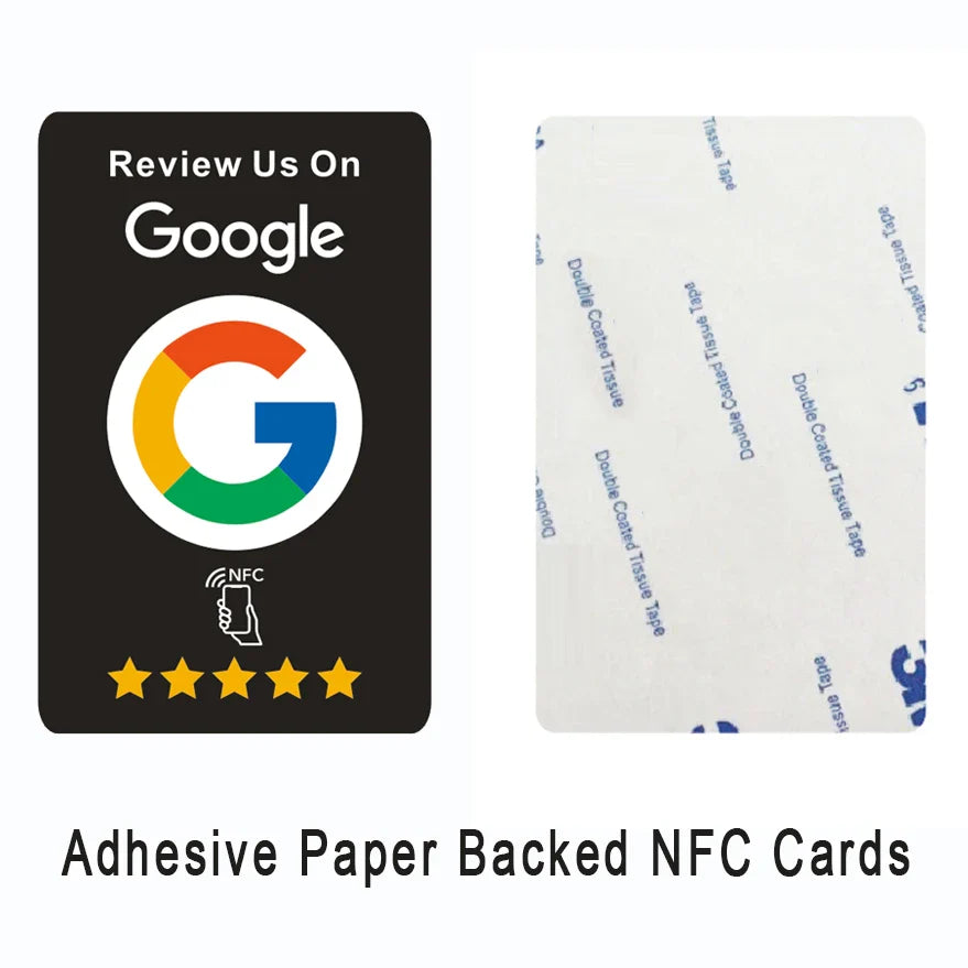 Google Review Card - 7 Colors, Adhesive - GRC Stroe