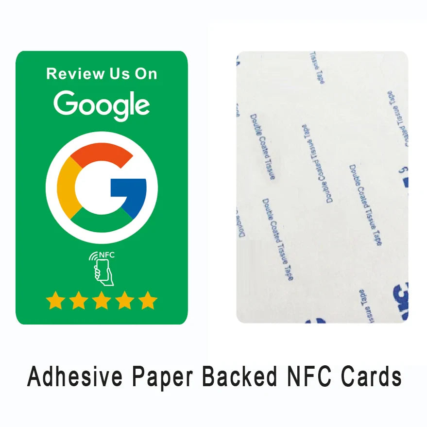 Google Review Card - 7 Colors, Adhesive - GRC Stroe