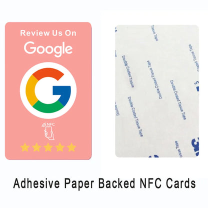 Google Review Card - 7 Colors, Adhesive - GRC Stroe