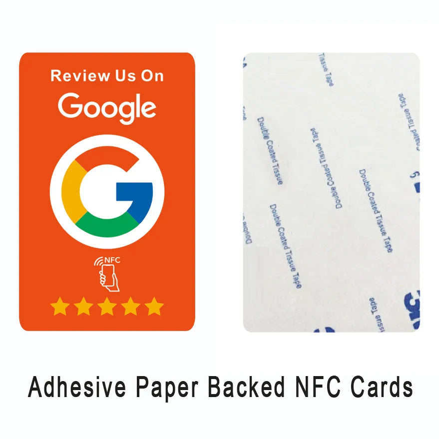 Google Review Card - 7 Colors, Adhesive - GRC Stroe