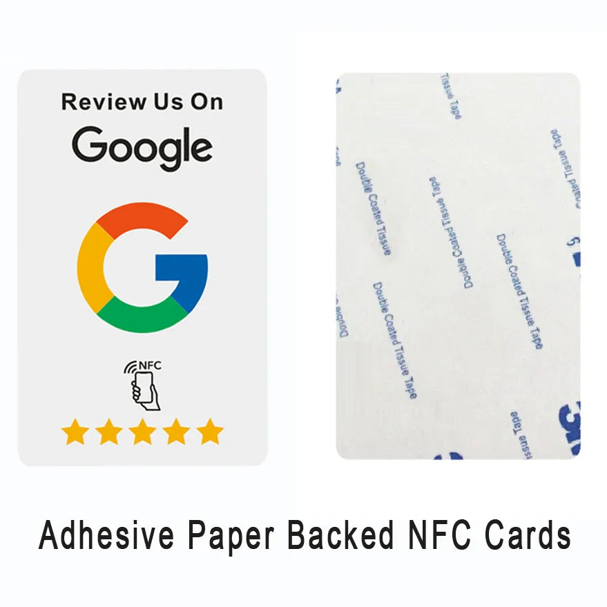 Google Review Card - 7 Colors, Adhesive - GRC Stroe