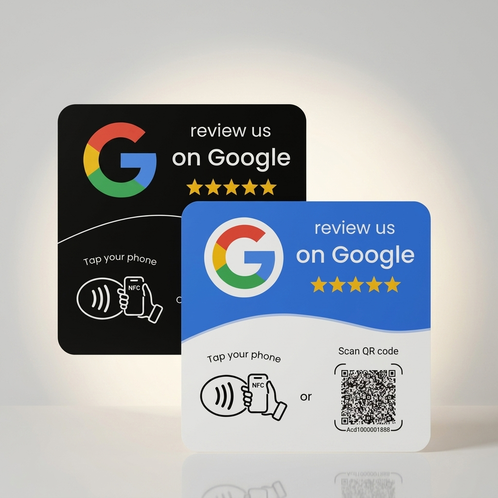 NFC + QR stickers square 1/3/5 pcs